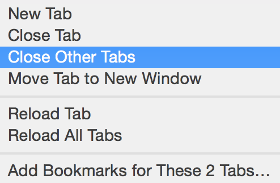close tab easily in Safari.