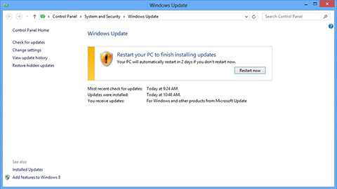 Windows 8 Update Center